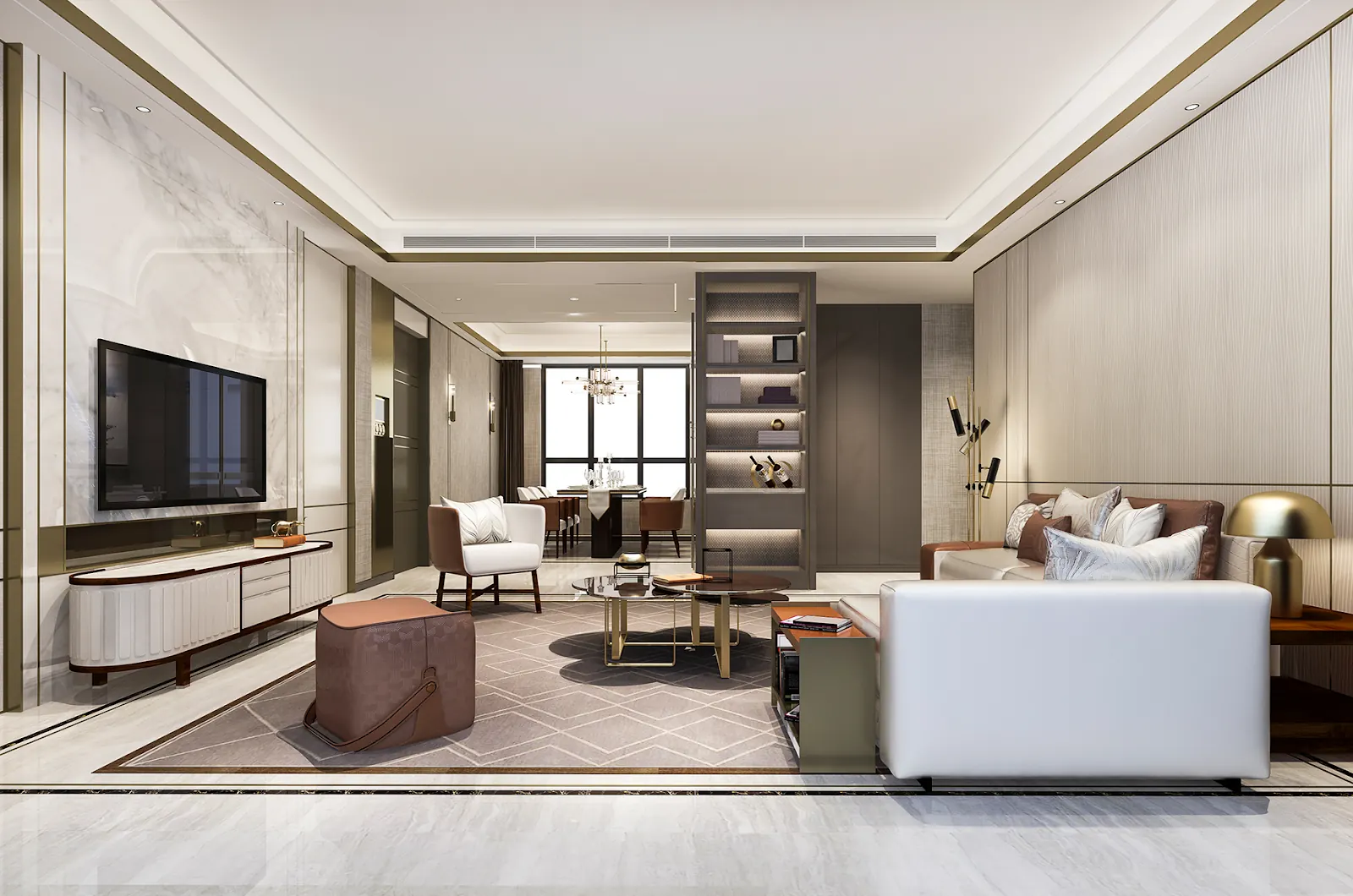 Living room interior designed by Sunrise Interiors