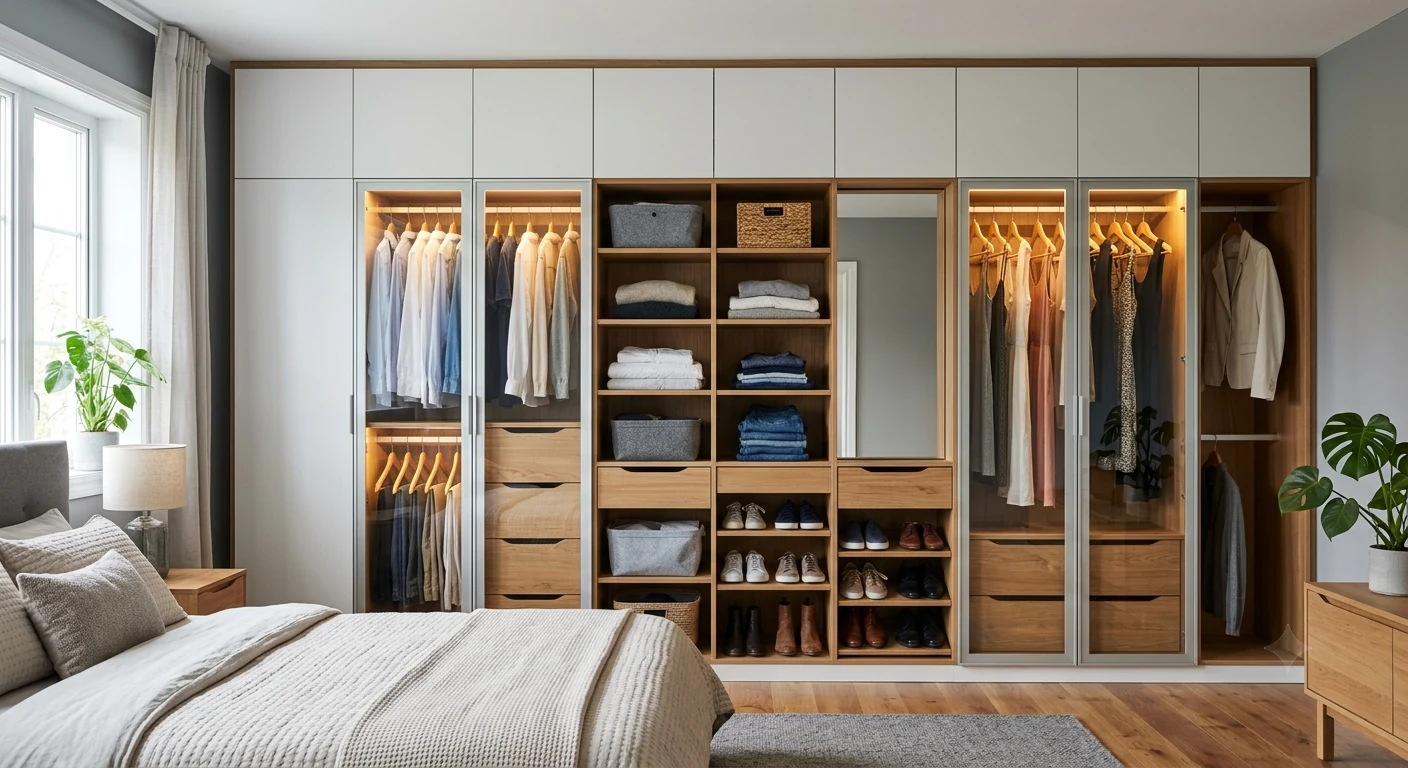 Custom wardrobe and storage interior