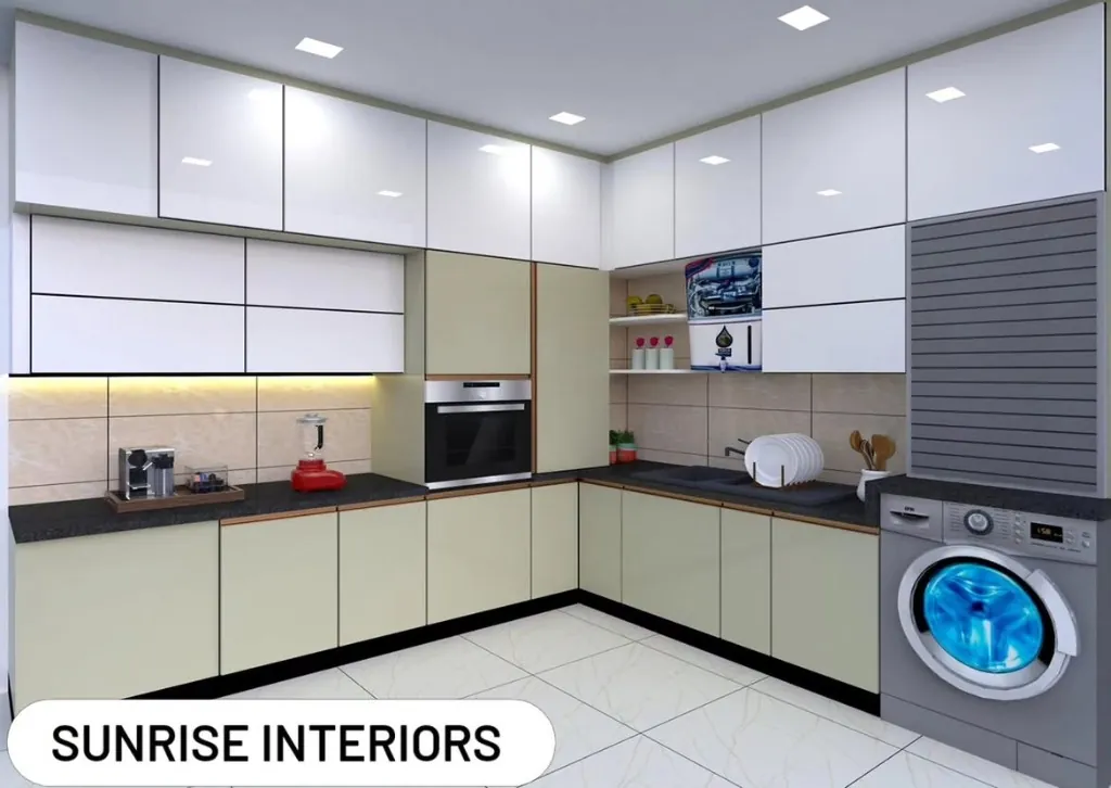 3 BHK U-Shaped Kitchen Prestige Falcon City